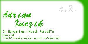 adrian kuczik business card